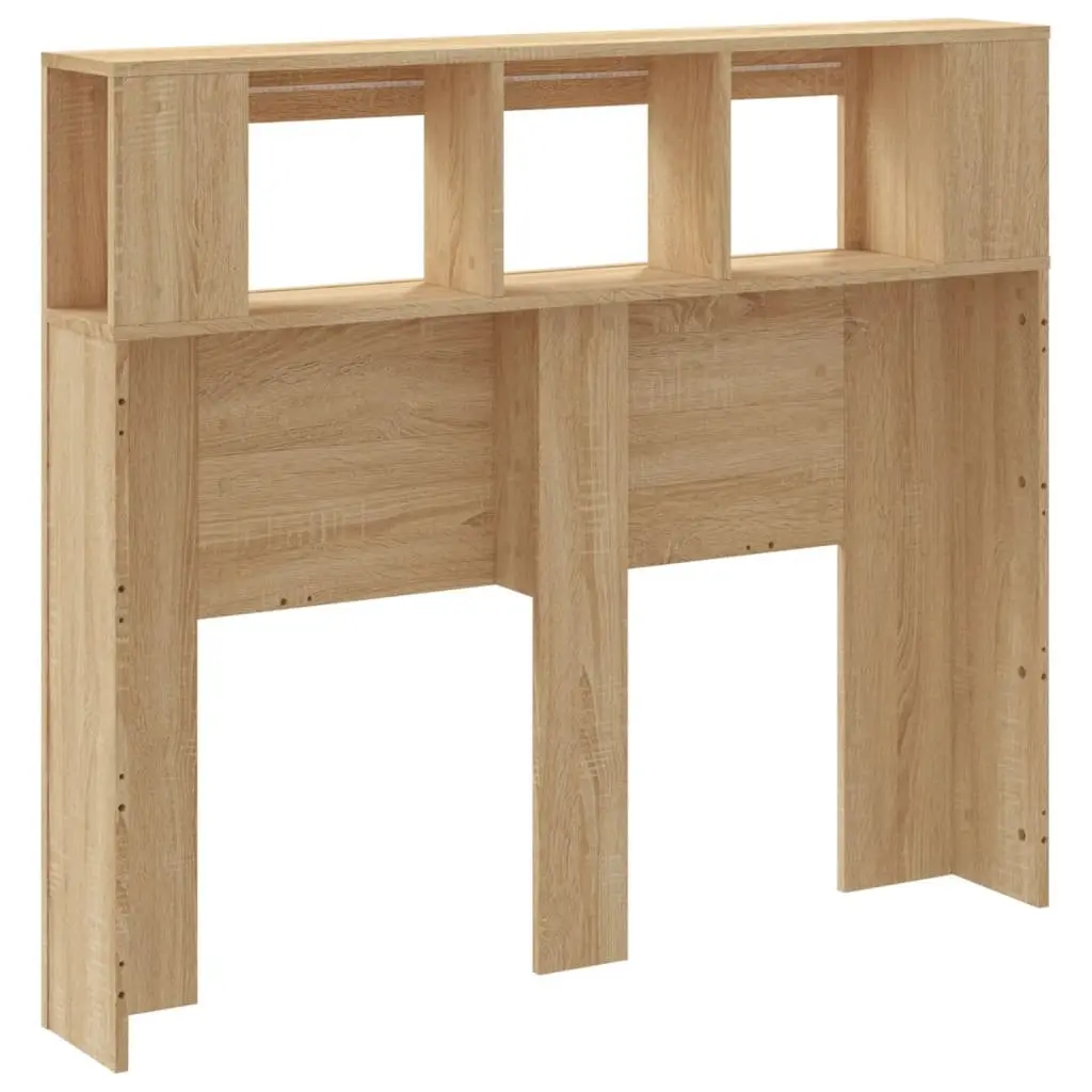 LED Headboard Bedroom Furniture 120cm Engineered Wood Brown