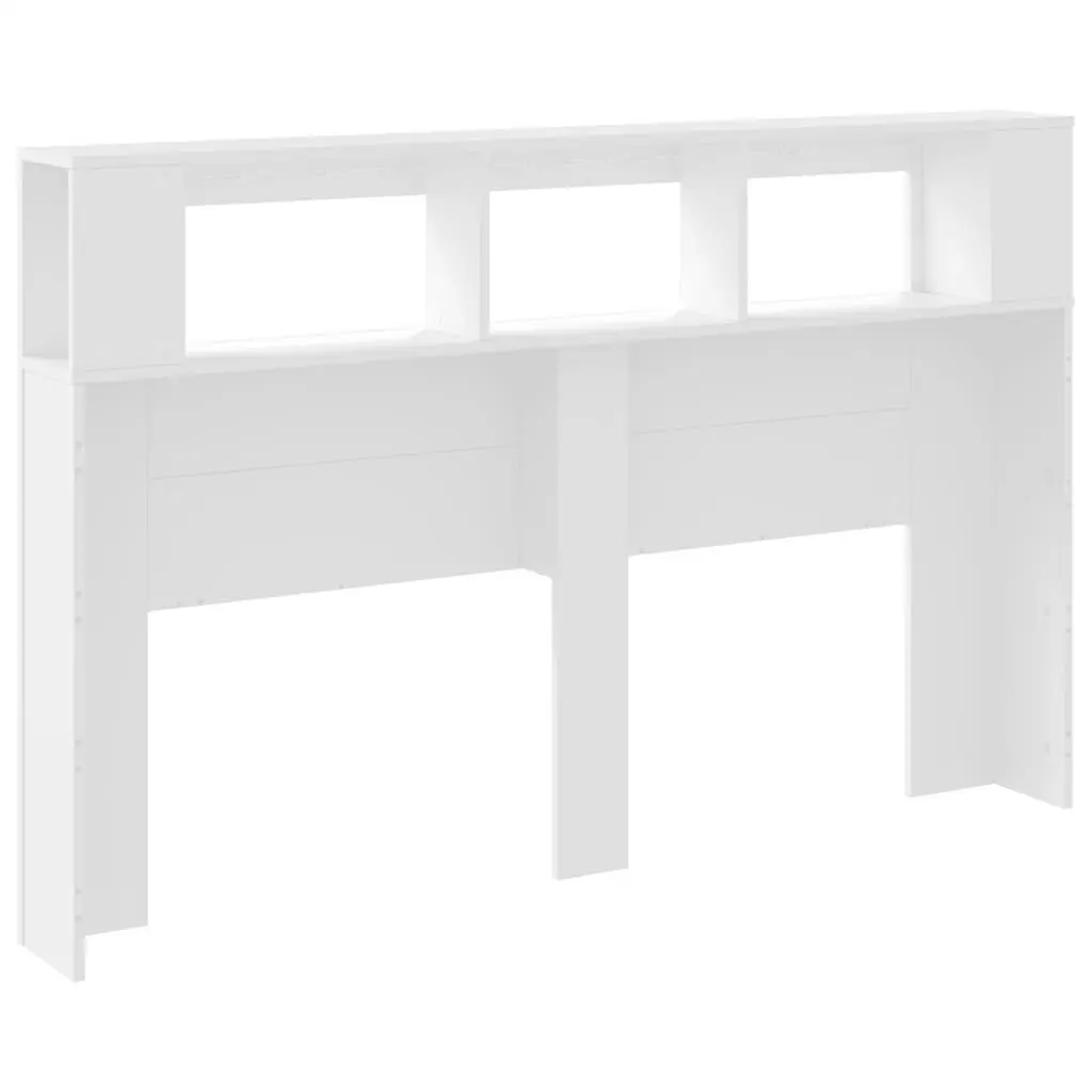 LED Headboard 160cm White Engineered Wood Modern Bedroom Furniture Stylish
