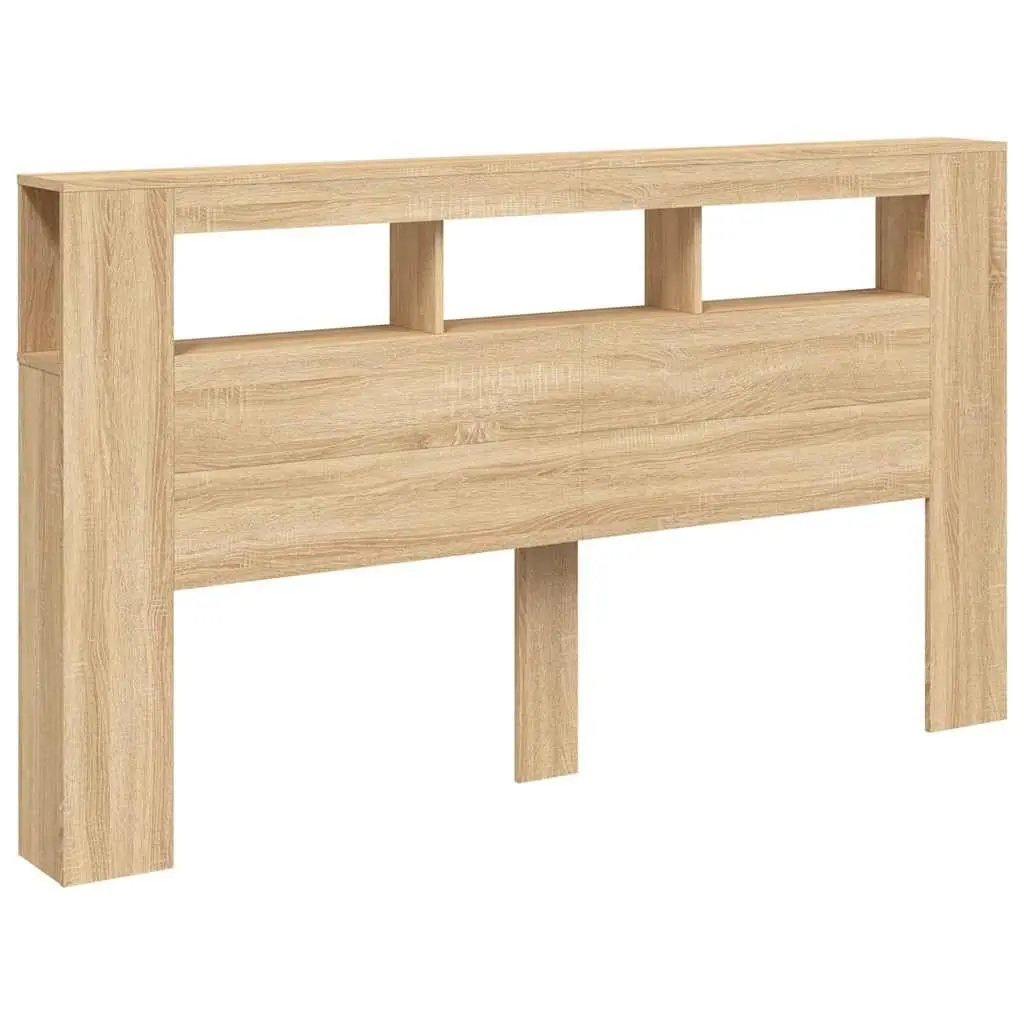 LED Headboard Bedroom Furniture 180cm Brown Engineered Wood with RGB Lights