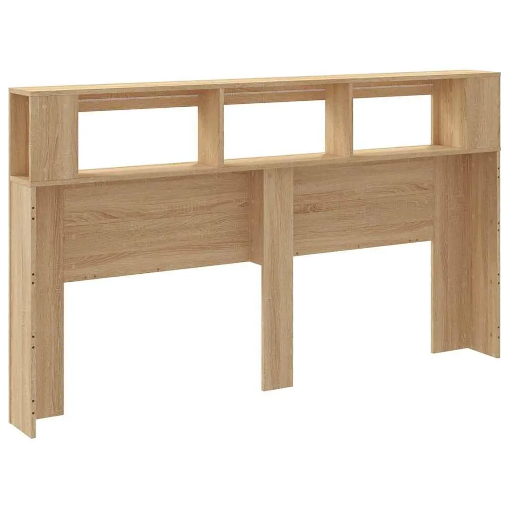 LED Headboard Bedroom Furniture 180cm Brown Engineered Wood with RGB Lights