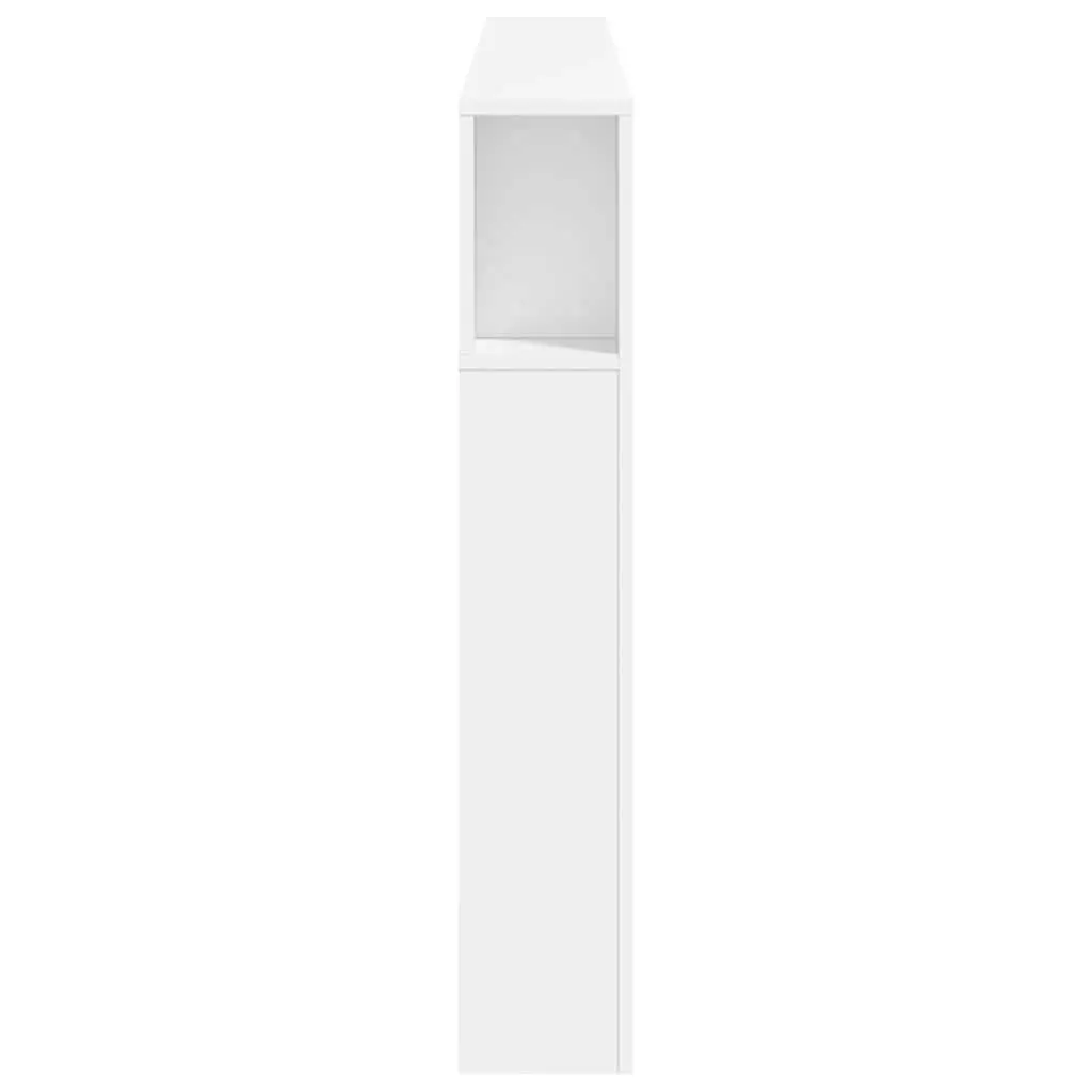 LED Headboard White 200cm Engineered Wood Bed Frame Modern Bedroom Furniture