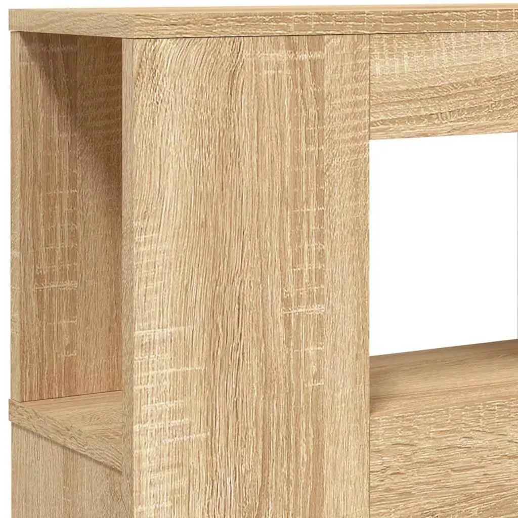 LED Headboard 200cm Engineered Wood Brown Bedroom with RGB Lights Storage