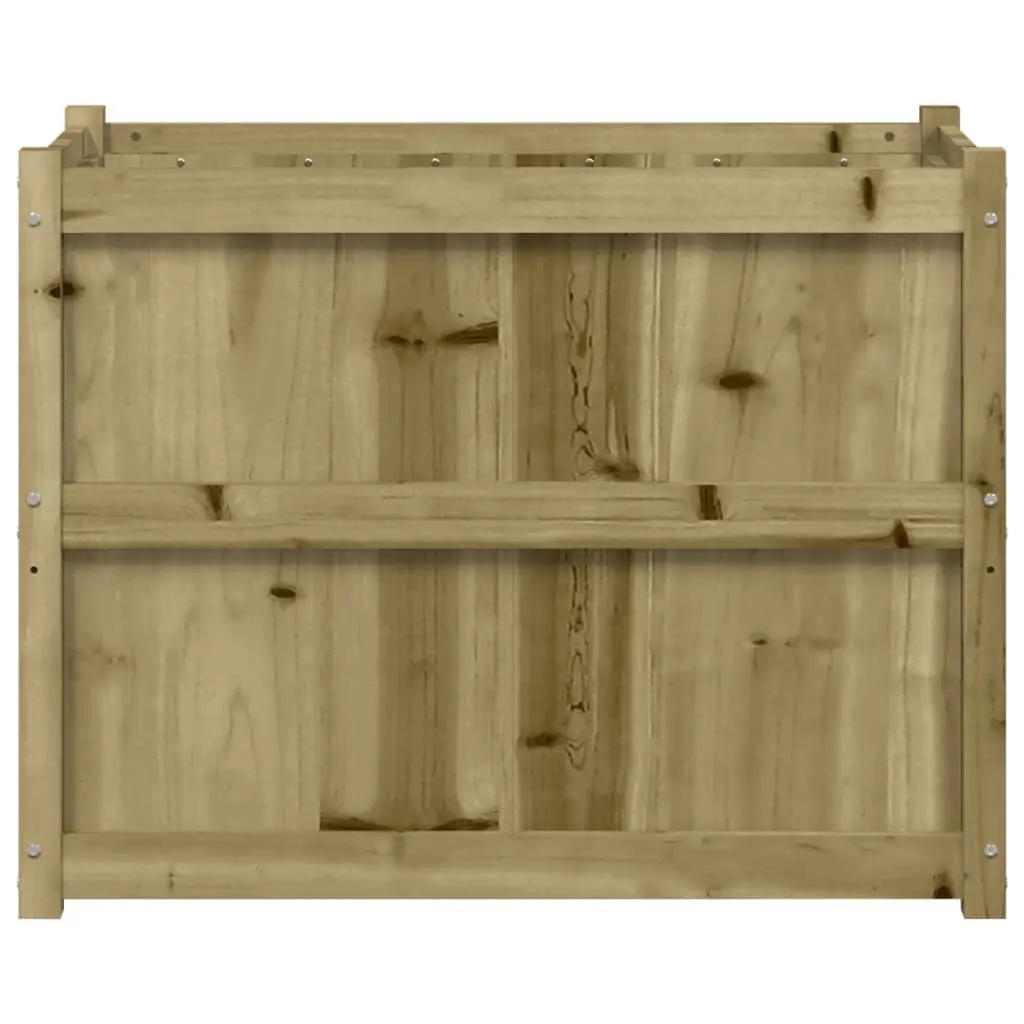 Garden Planter Box Outdoor Use 90x50x70cm Brown Impregnated Pine Wood