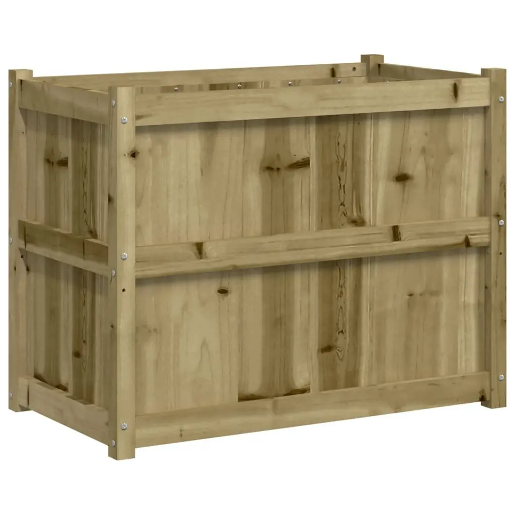 Garden Planter Box Outdoor Use 90x50x70cm Brown Impregnated Pine Wood