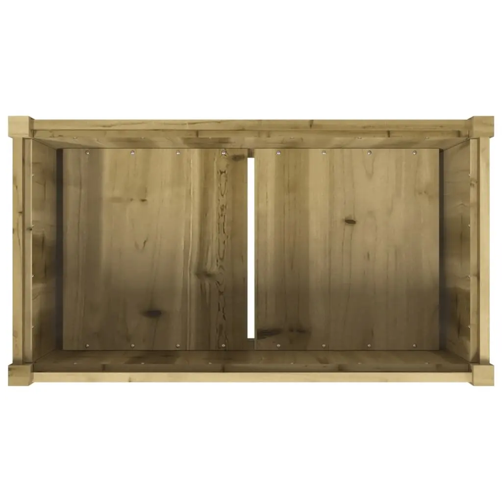 Garden Planter Box Outdoor Use 90x50x70cm Brown Impregnated Pine Wood