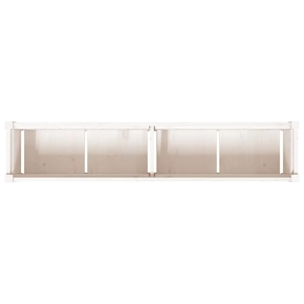Garden Planter Box Outdoor Vegetable Flower 150 x 31 x 31 cm White Solid Pine Wood