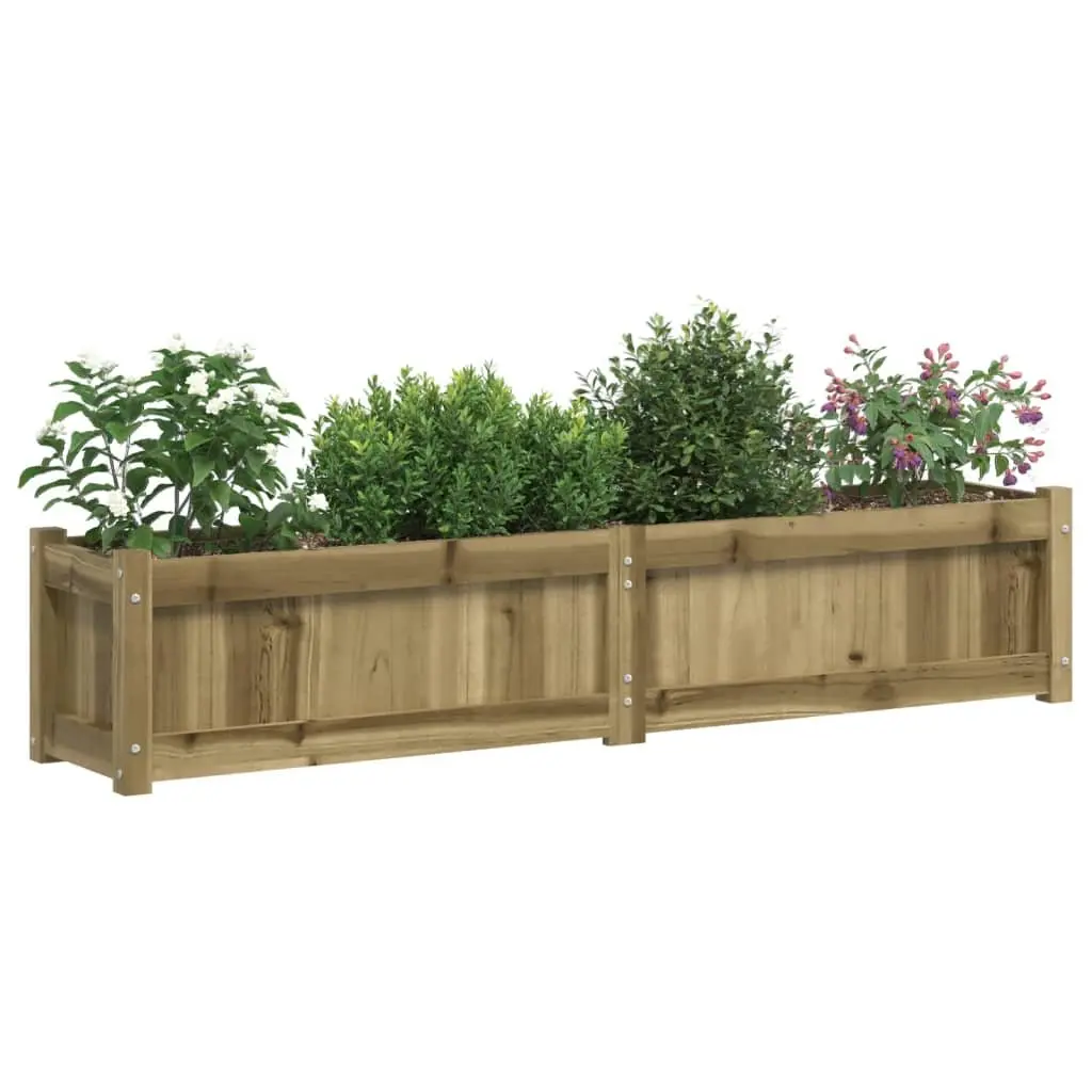 Garden Planter Box Outdoor 150x31x31 cm Impregnated Pine Wood Brown