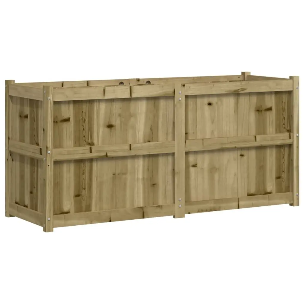 Wooden Planter Box Outdoor Raised Bed 150x50x70 cm Brown