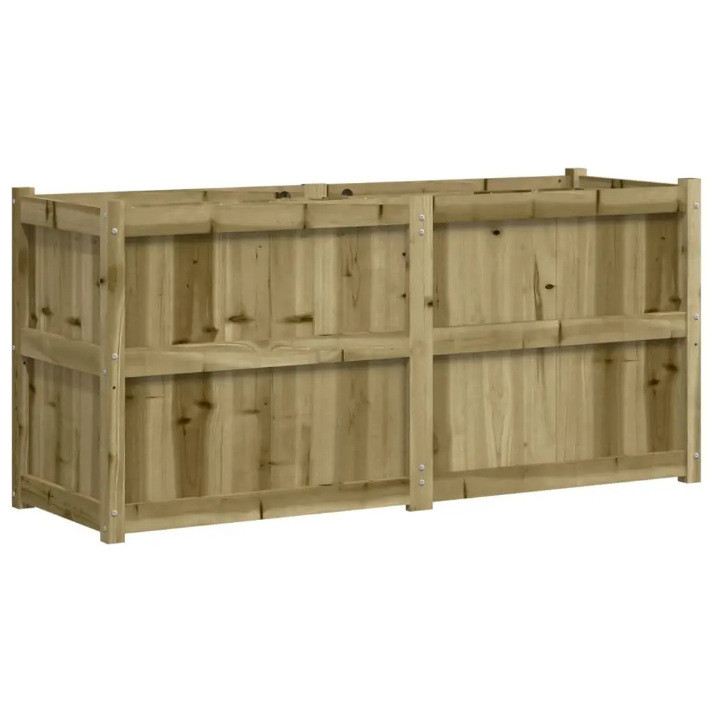 Wooden Planter Box Outdoor Raised Bed 150x50x70 cm Brown