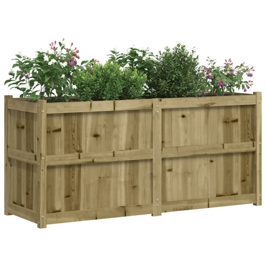 Wooden Planter Box Outdoor Raised Bed 150x50x70 cm Brown