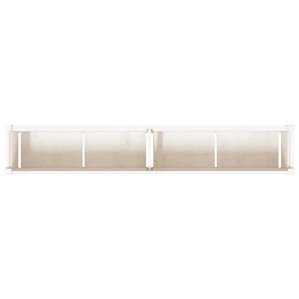 Wooden Garden Planters Outdoor Patio Flower Pot 2 Pieces White Pine Wood