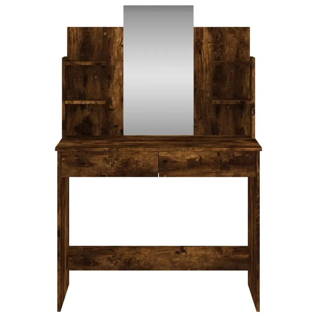 Brown Dressing Table with Mirror for Home Use
