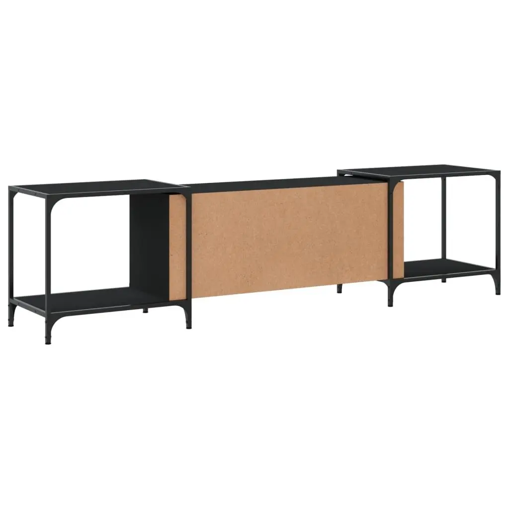 Black TV Cabinet with Ample Storage Capacity
