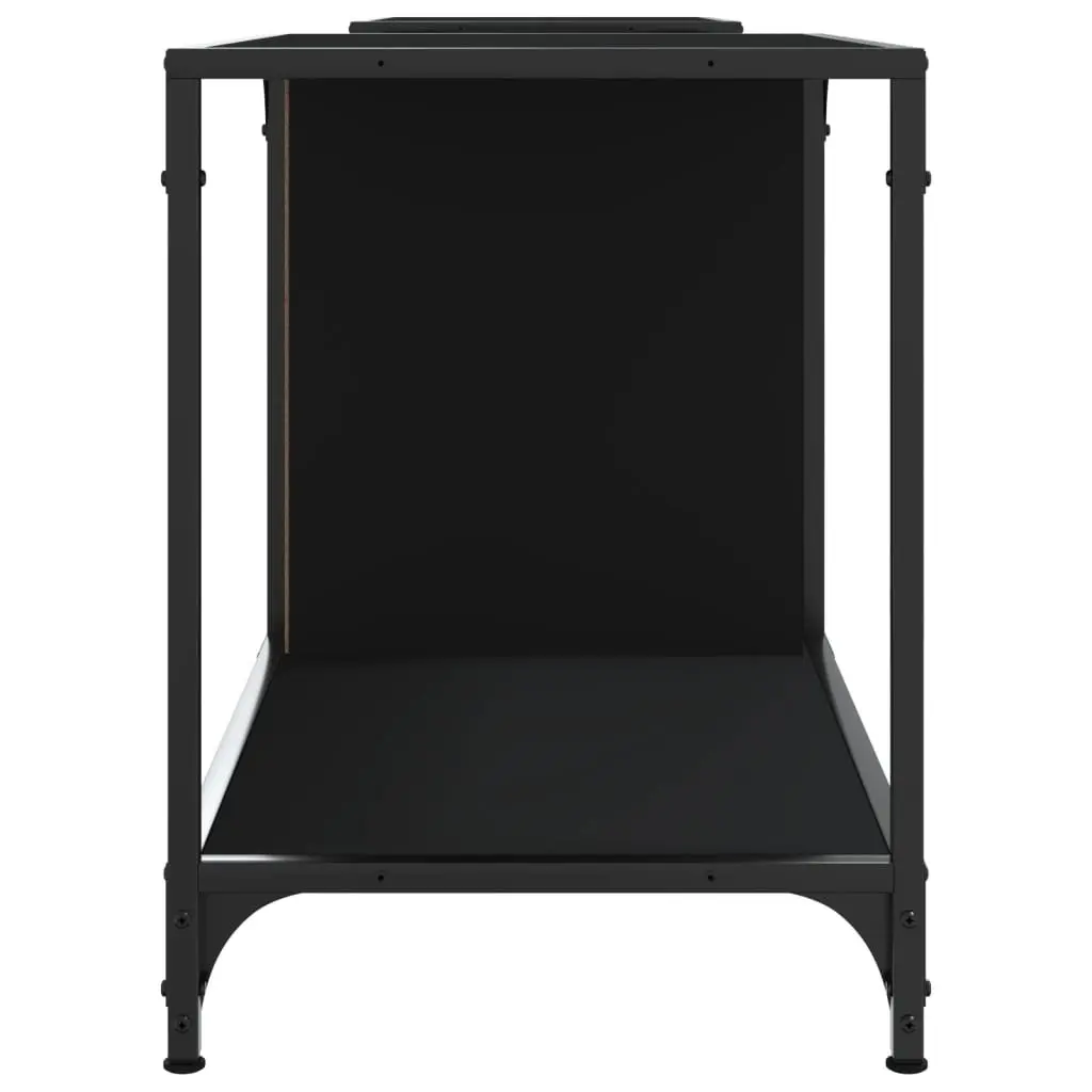 Black TV Cabinet with Ample Storage Capacity