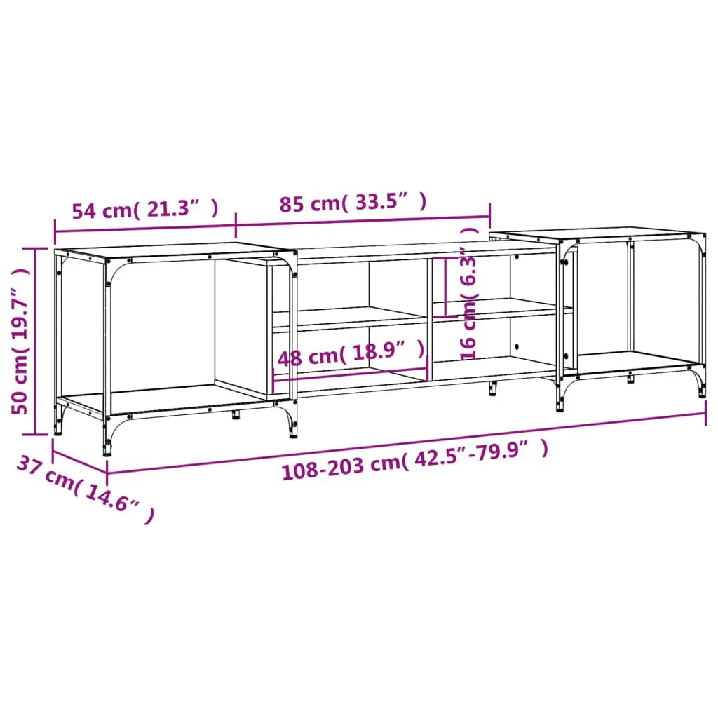 Black TV Cabinet with Ample Storage Capacity
