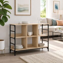 Sideboard Sonoma Oak 102x32x73.5 cm Brown Engineered Wood Storage Cabinet Buffet