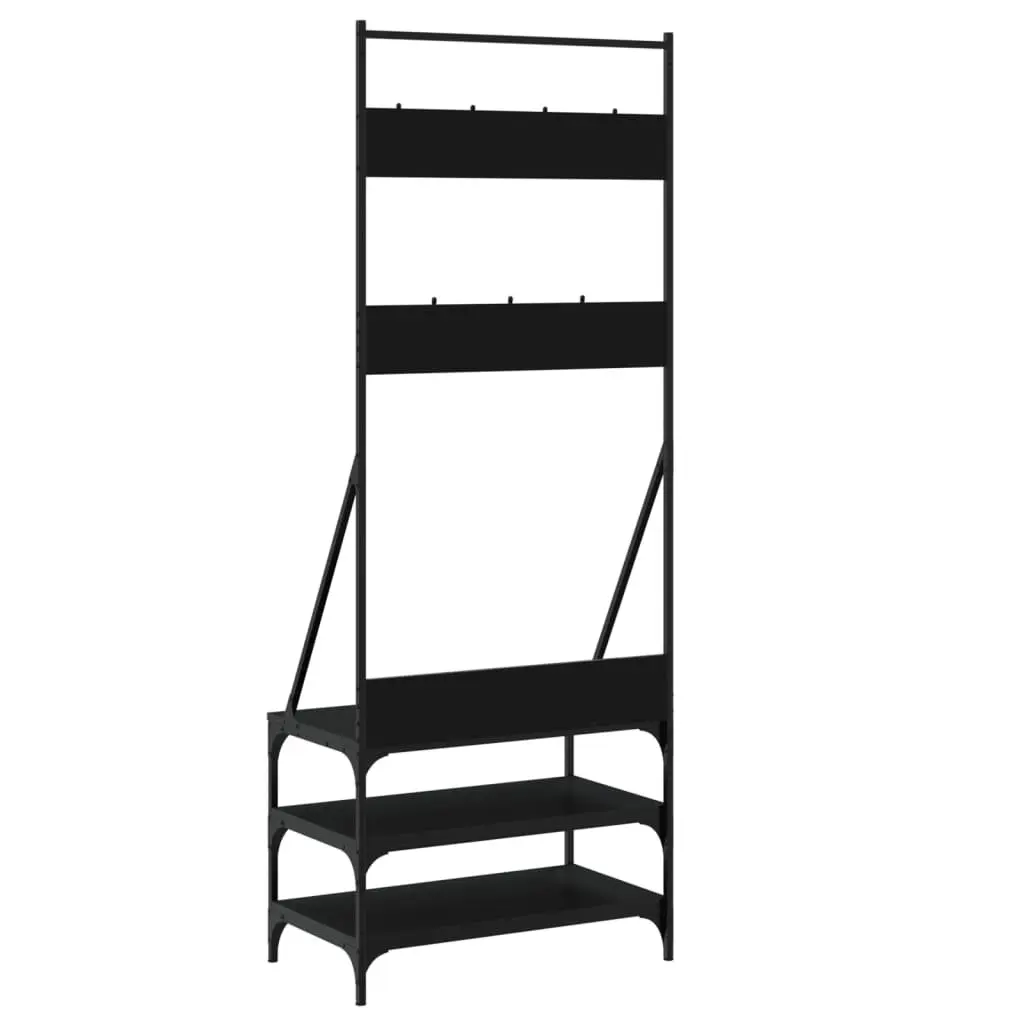 Clothes Rack Shoe Storage Organiser Garment Hanger 70 x 40 x 184 cm Black