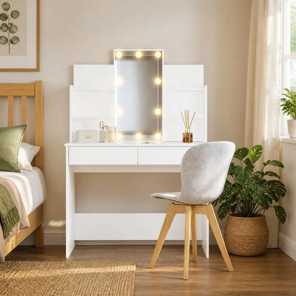 White Dressing Table with Ample Storage