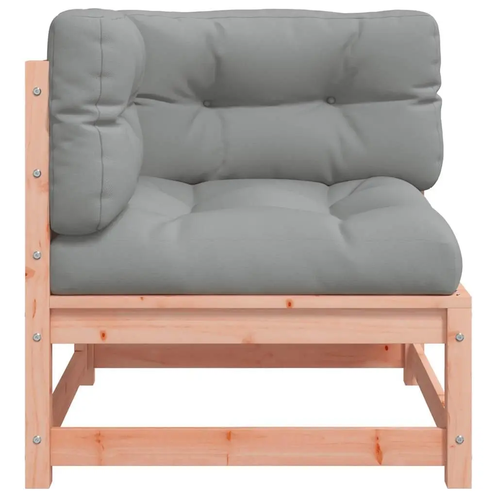 Outdoor Sectional Sofa Corner Garden Seating 2 Piece Brown Wood