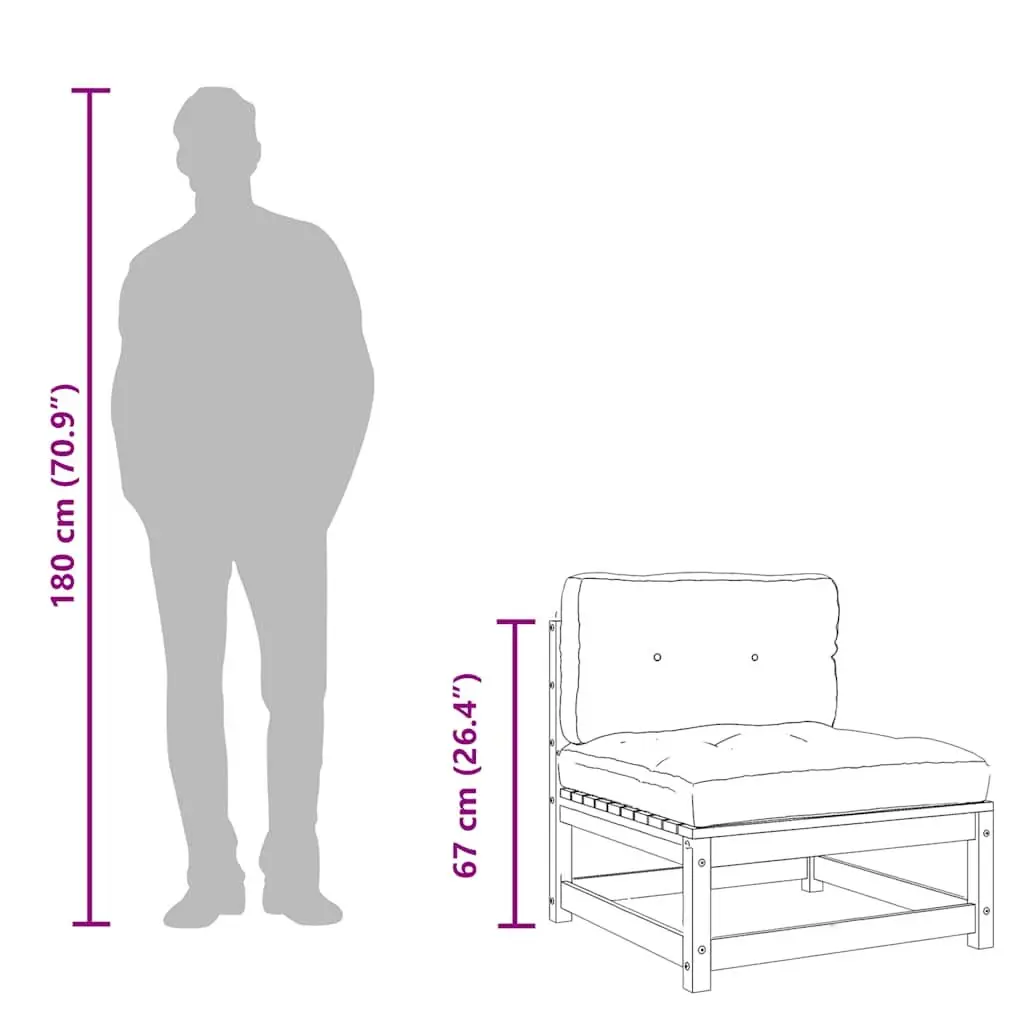 Armless Garden Sofa Set