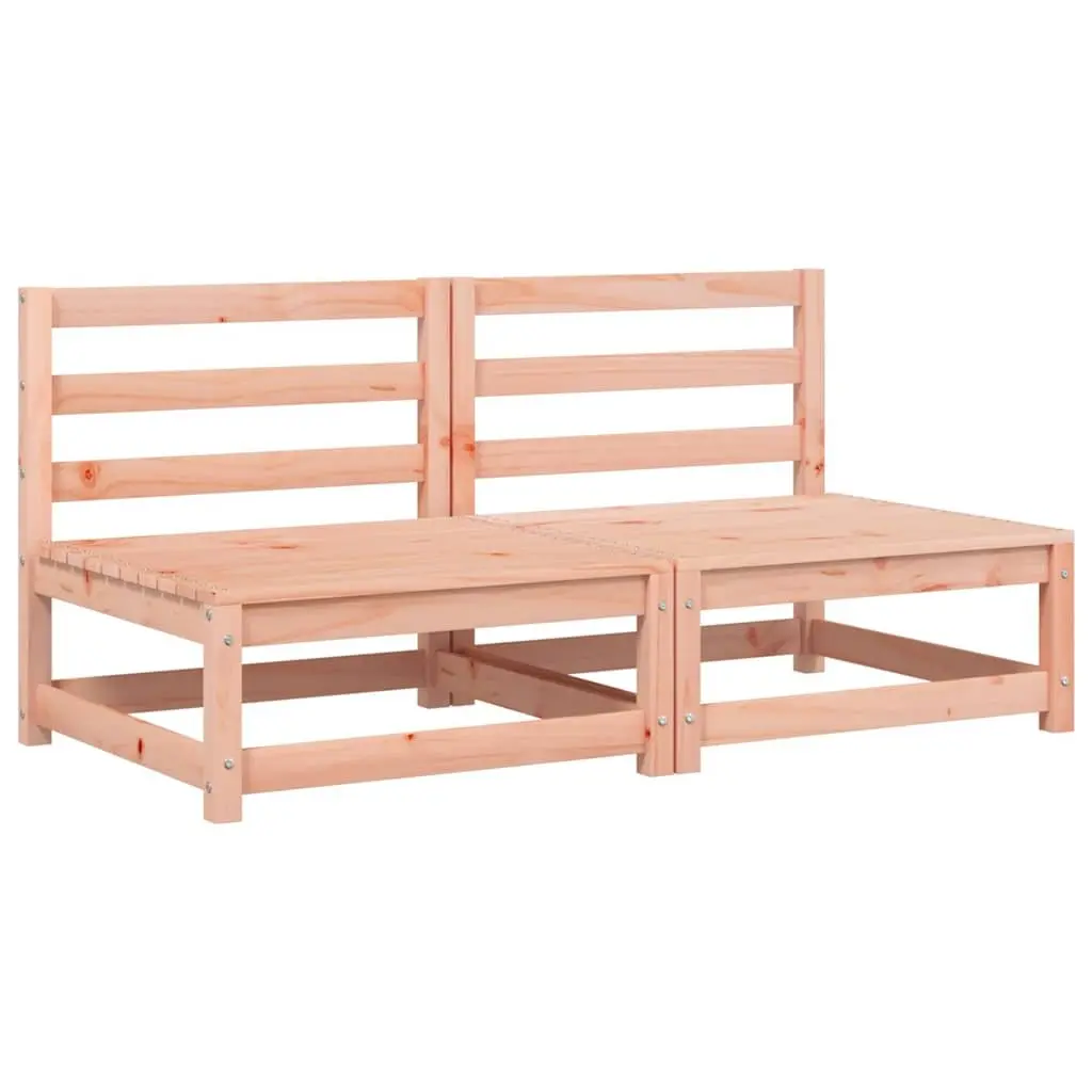 Outdoor Sectional Sofa Unit Armless 2pcs Cushions Brown