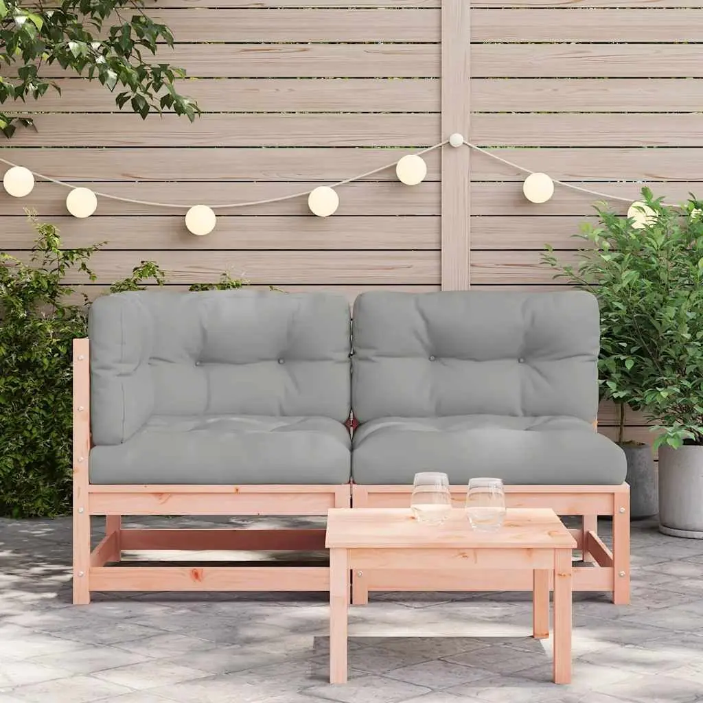 2-Seater Garden Sofa Outdoor Relaxation Solid Douglas Wood with Cushions Brown