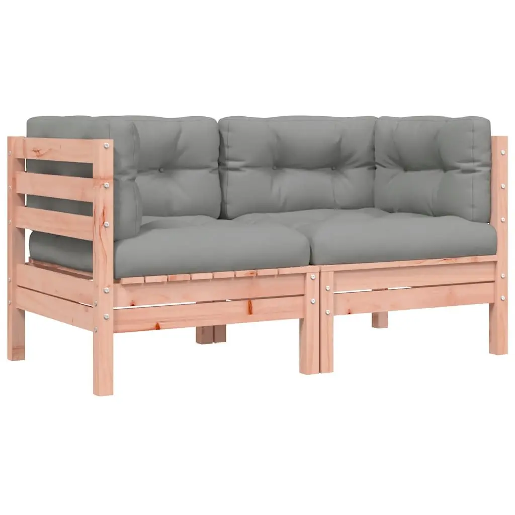 Outdoor Sectional Sofa Corner Unit 2 Pieces Solid Wood Garden Patio Furniture Brown