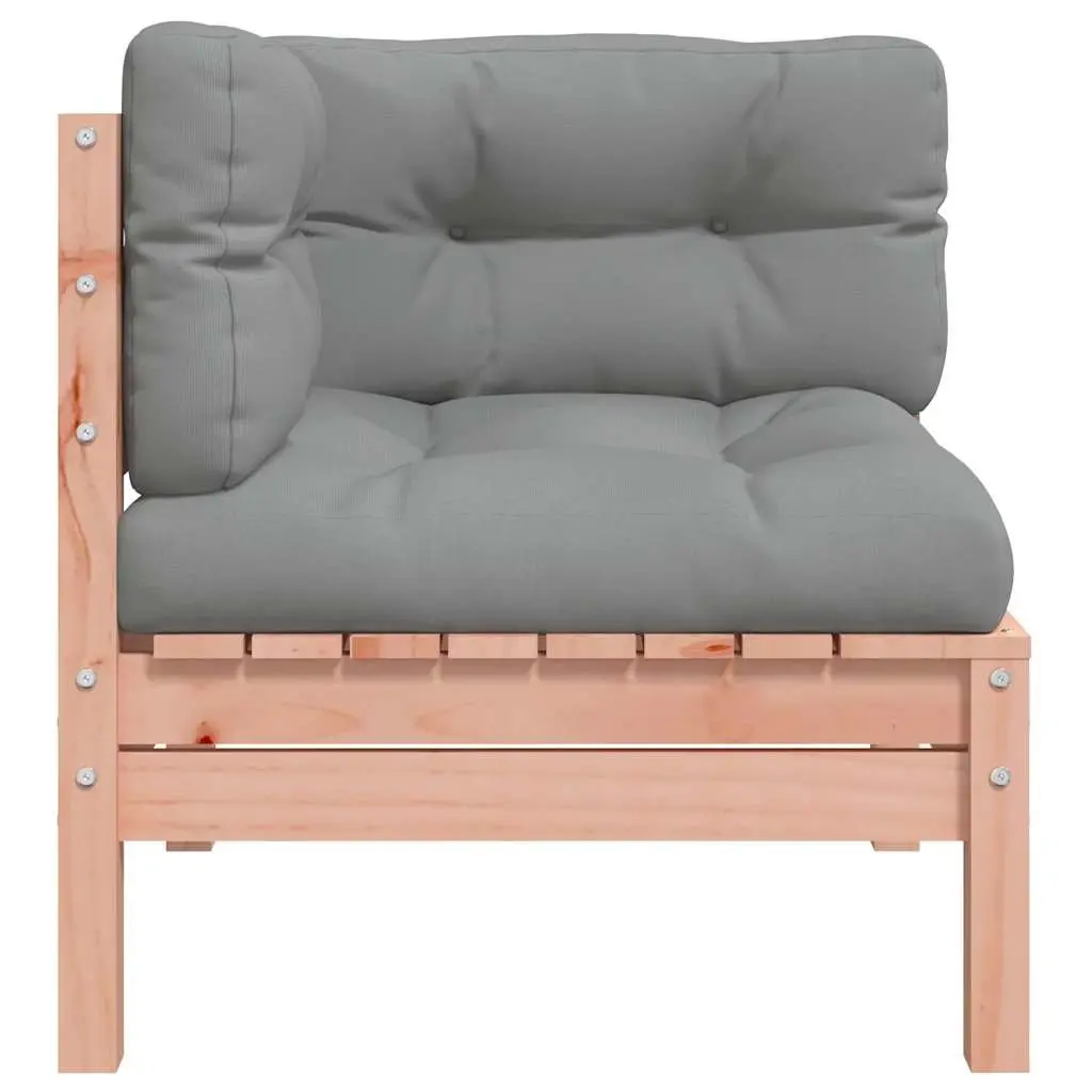 Outdoor Sectional Sofa Corner Unit 2 Pieces Solid Wood Garden Patio Furniture Brown