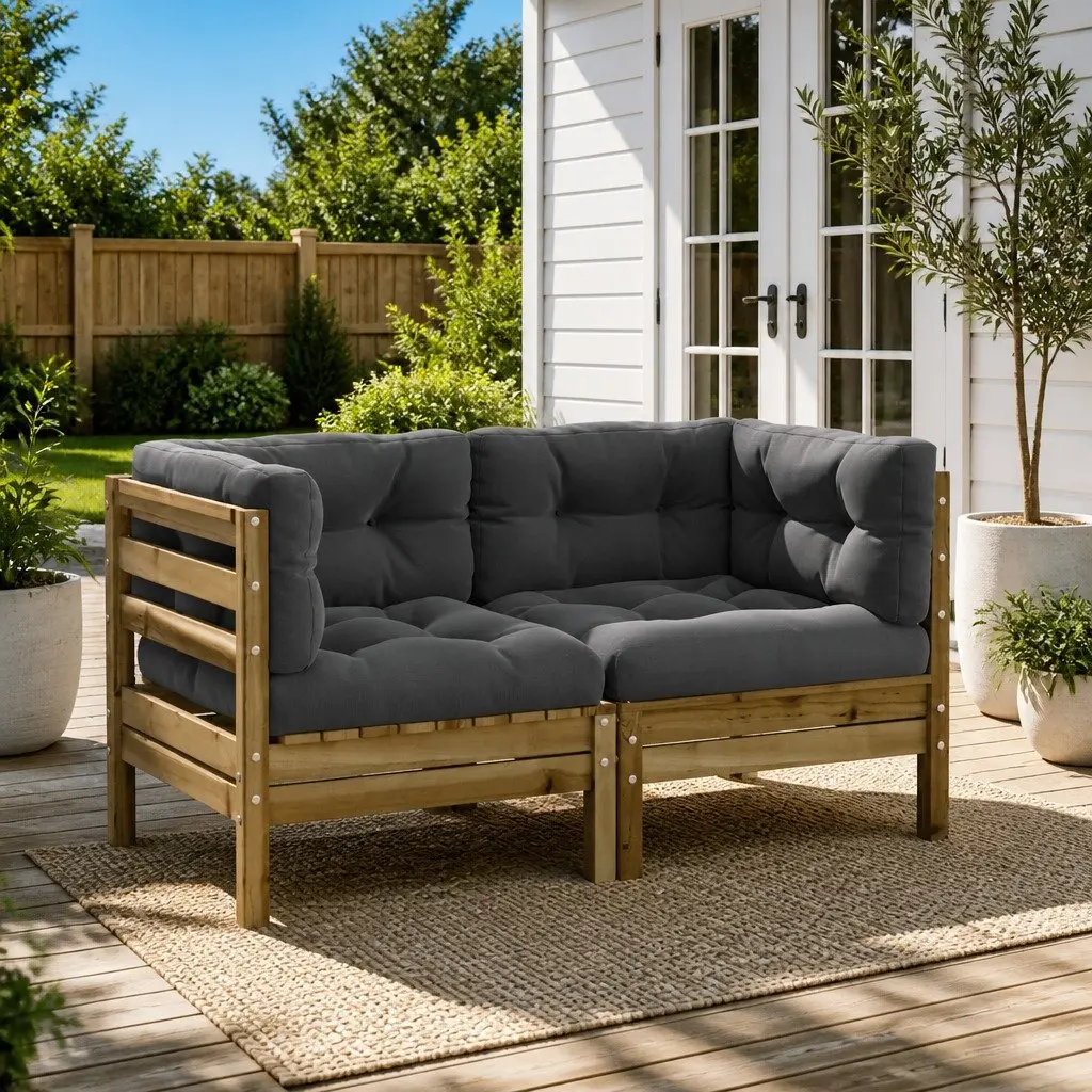 Outdoor Sectional Sofa with Cushions