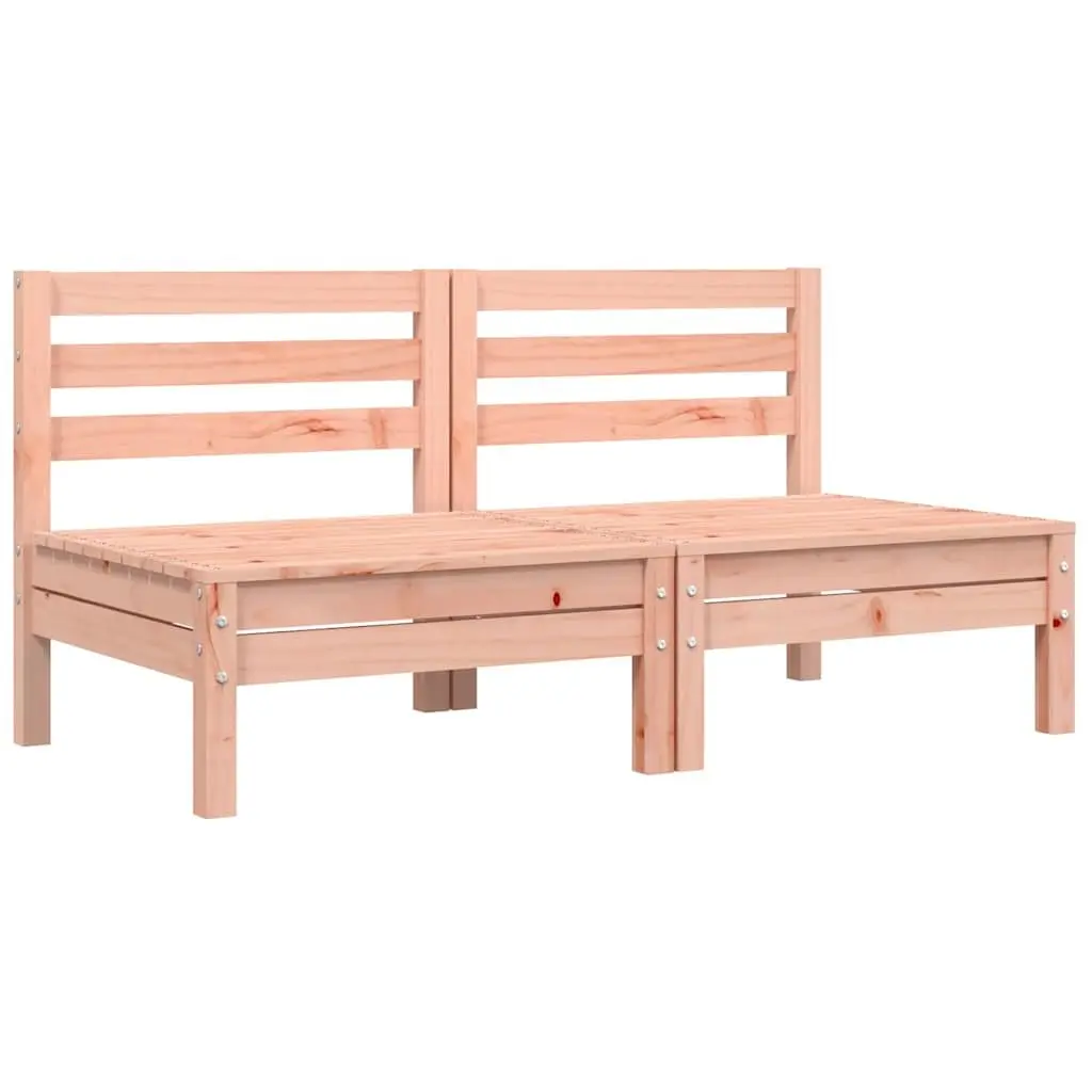 Outdoor Sectional Sofa Armless Units 2 pcs Brown Cushions