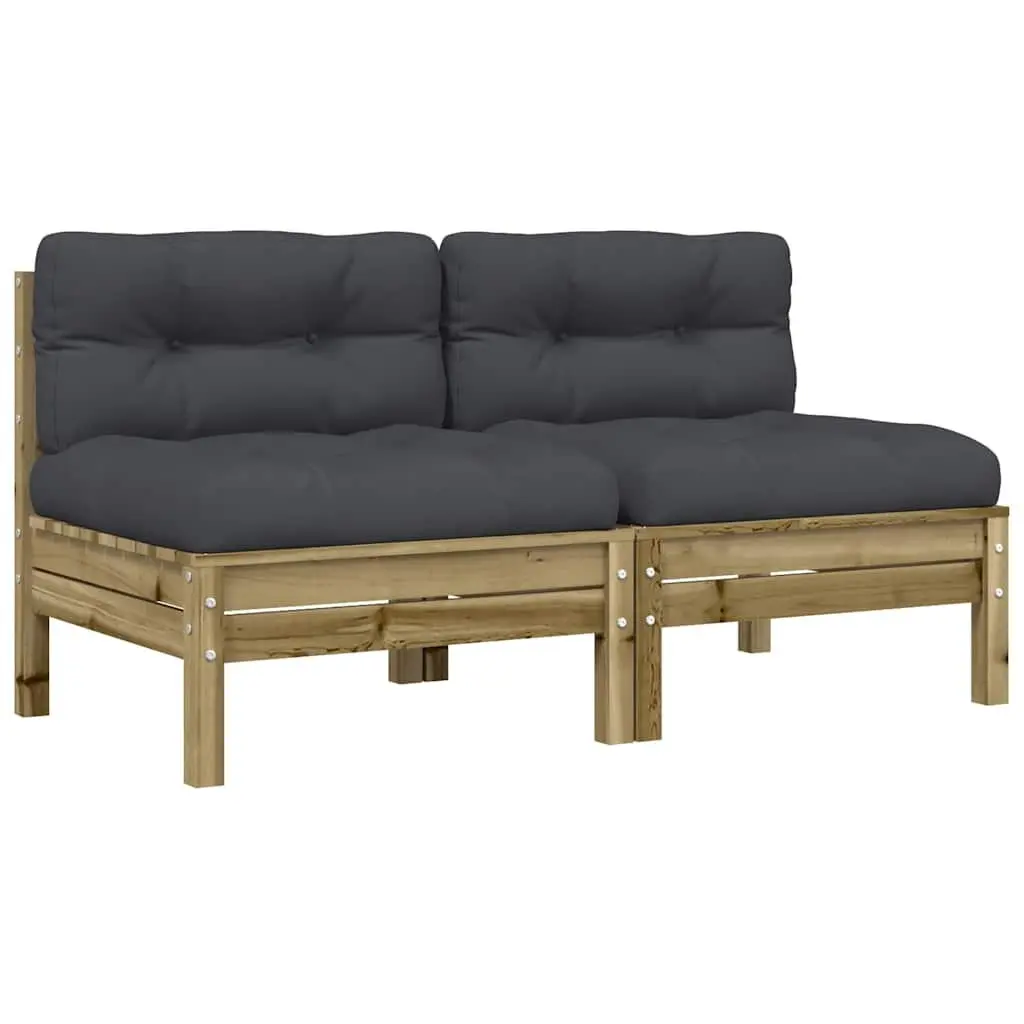 Outdoor Sectional Sofa Set with Brown Cushions