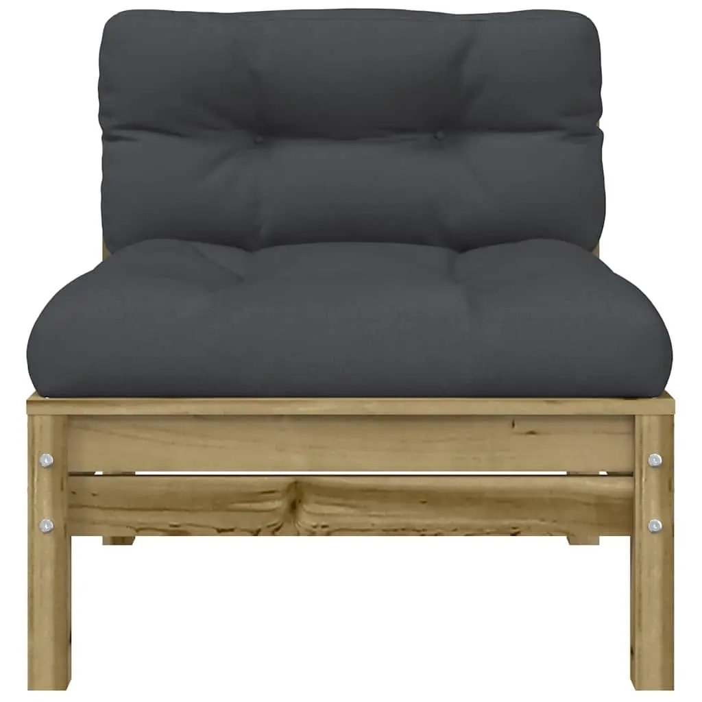 Outdoor Sectional Sofa Set with Brown Cushions