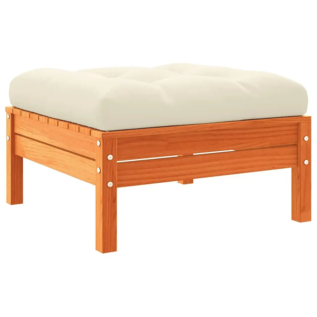 Garden Footstool with Cushion for Outdoor Relaxation