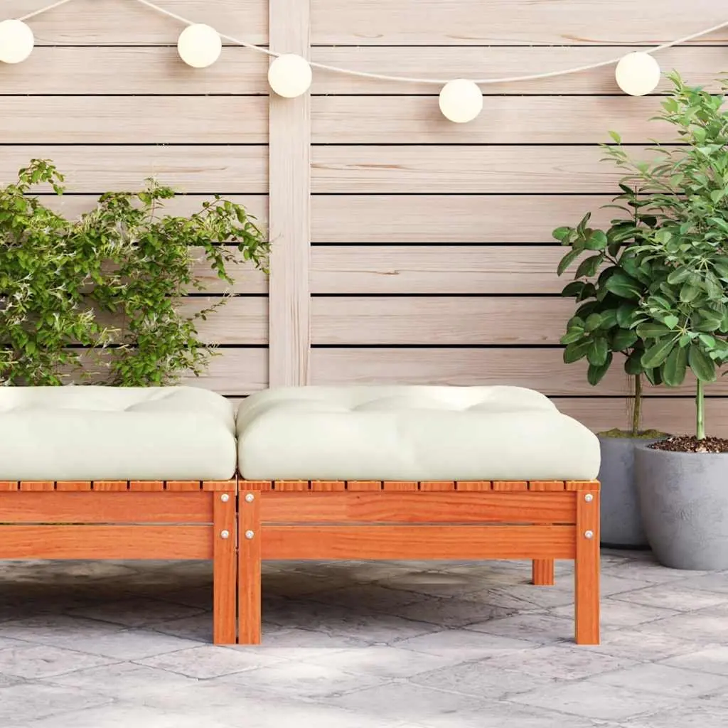 Garden Footstool with Cushion for Outdoor Relaxation