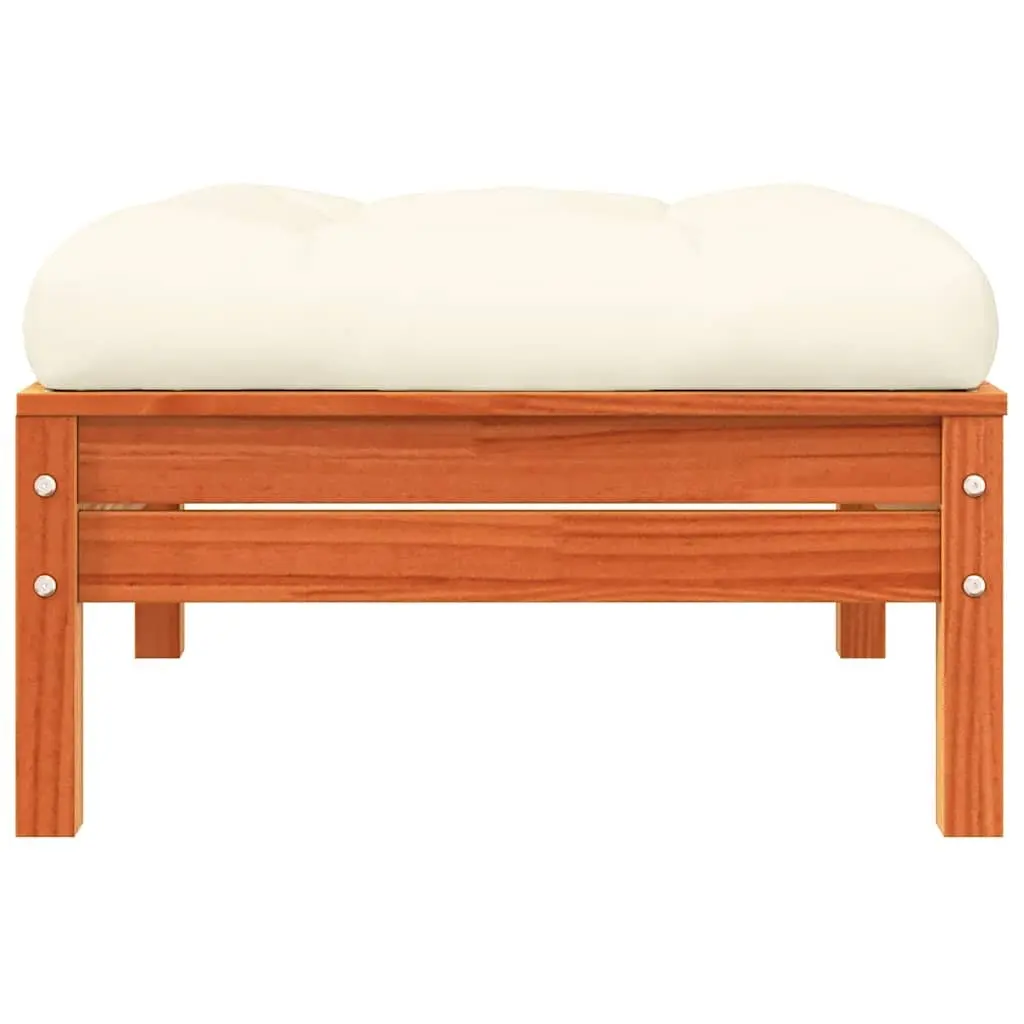 Garden Footstool with Cushion for Outdoor Relaxation