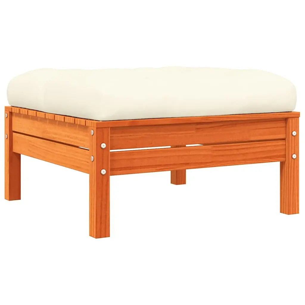 Garden Footstool with Cushion for Outdoor Relaxation