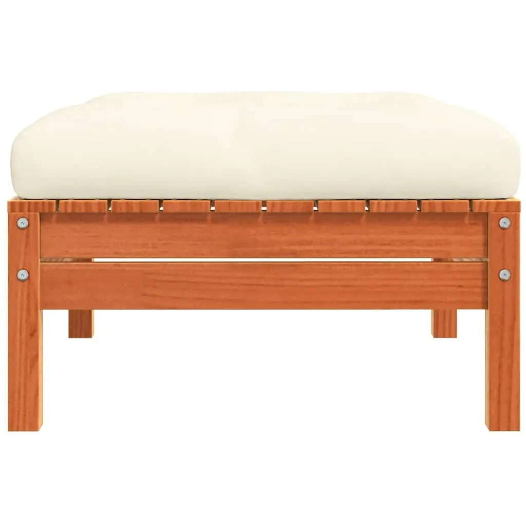 Garden Footstool with Cushion for Outdoor Relaxation
