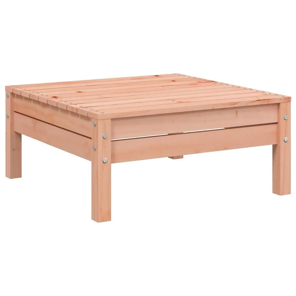 2-Seater Garden Sofa Solid Wood with Cushions Footstool Brown Modular Outdoor Patio Set