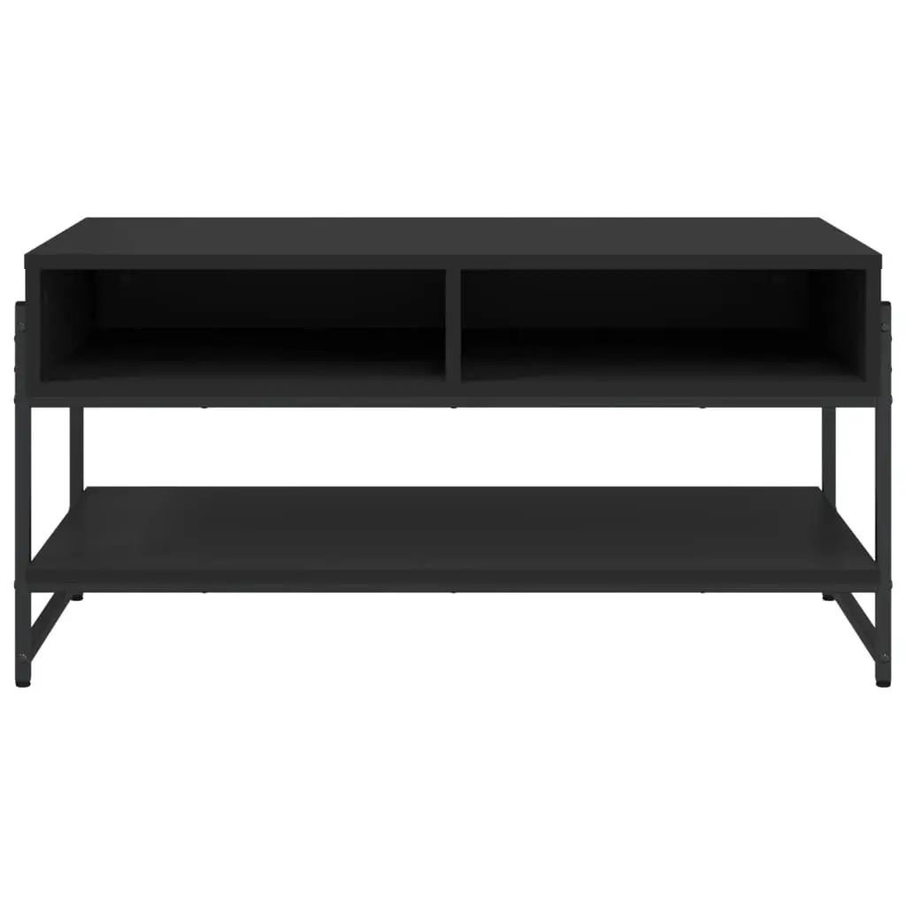 Coffee Table Black 90x50x45cm Living Room Accent Table with Storage Space