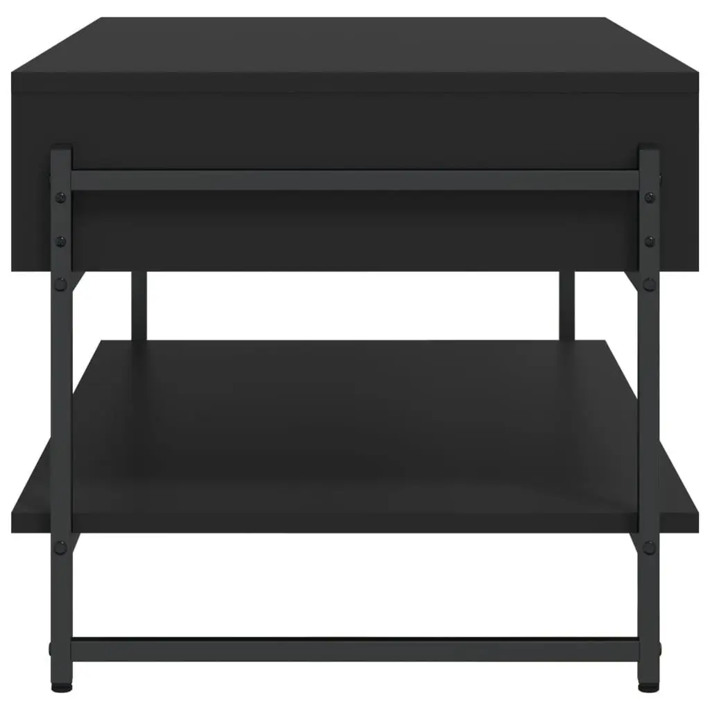 Coffee Table Black 90x50x45cm Living Room Accent Table with Storage Space