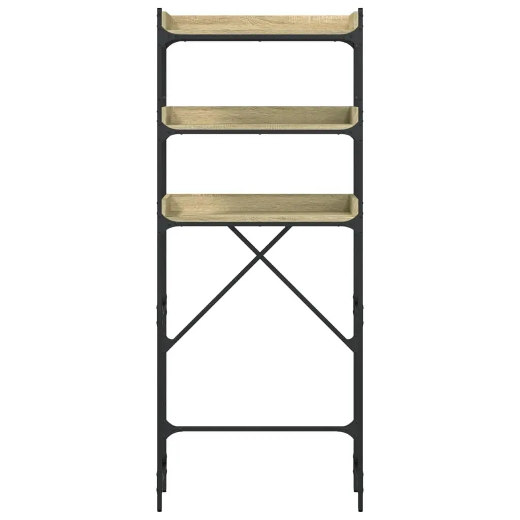 Washing Machine Shelf 3-Tier Storage Organiser Sonoma Oak Laundry Room