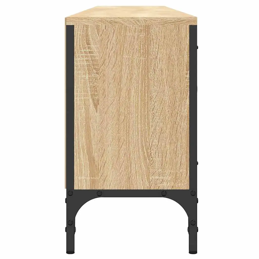 TV Cabinet Media Storage Unit 200W x 25D x 44H cm Brown Engineered Wood