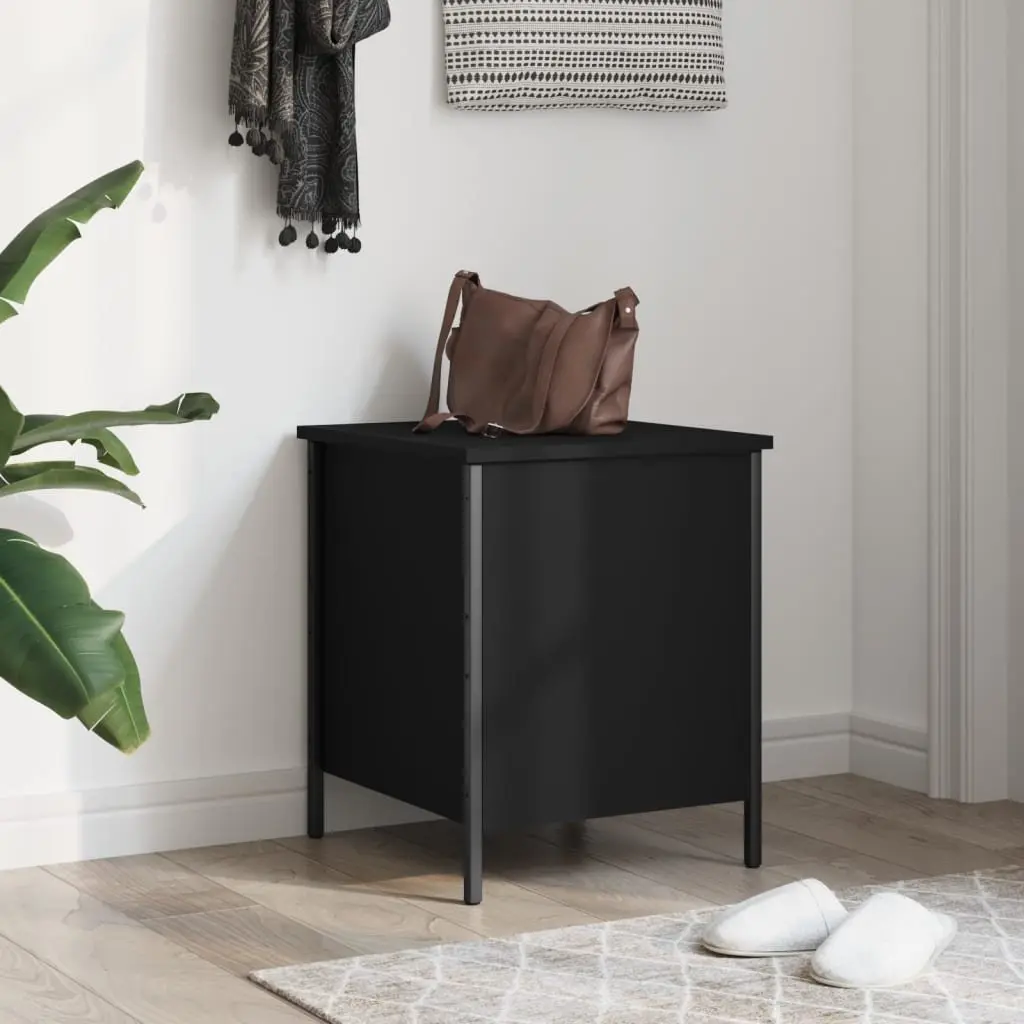 Storage Bench Black Hallway Entryway Seat Shoe Organiser Bedroom End Bed