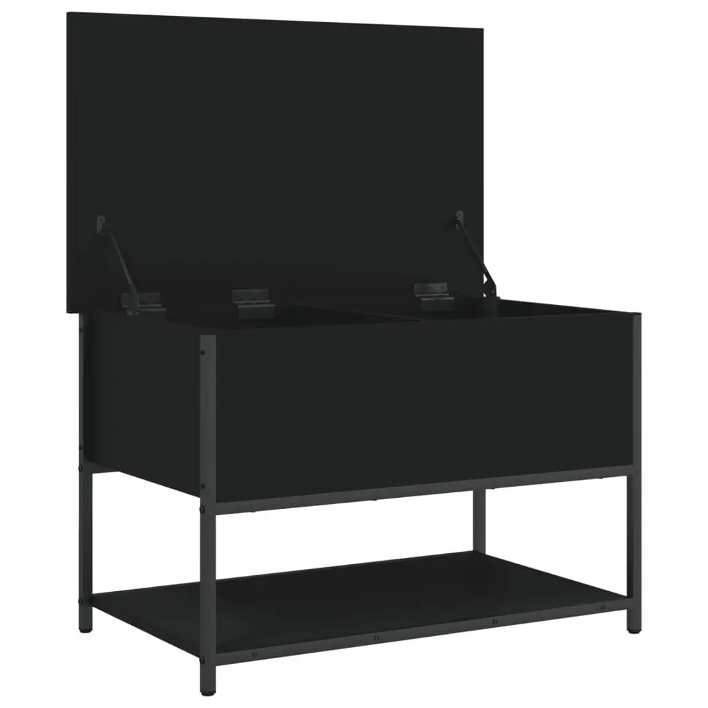 Storage Bench Black 70x42.5x47cm Hallway Shoe Bench Entryway Seating Organiser