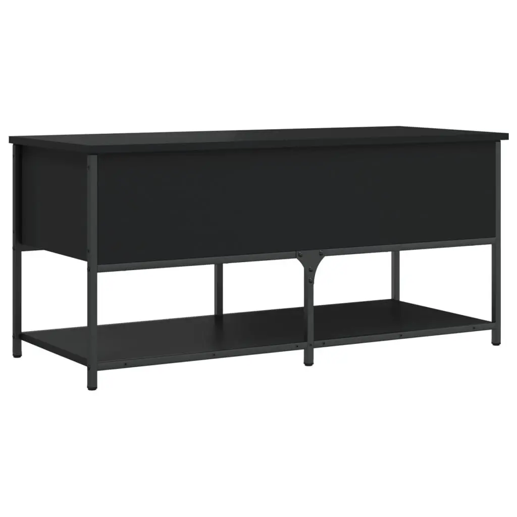Storage Bench Black 100x42.5x47 cm Hallway Entryway Shoe Organiser Seating
