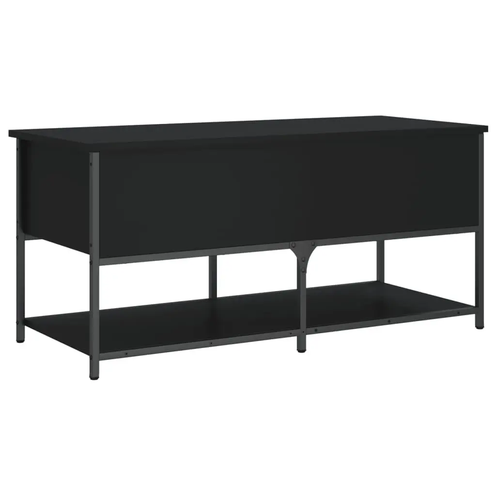 Storage Bench Black 100x42.5x47 cm Hallway Entryway Shoe Organiser Seating