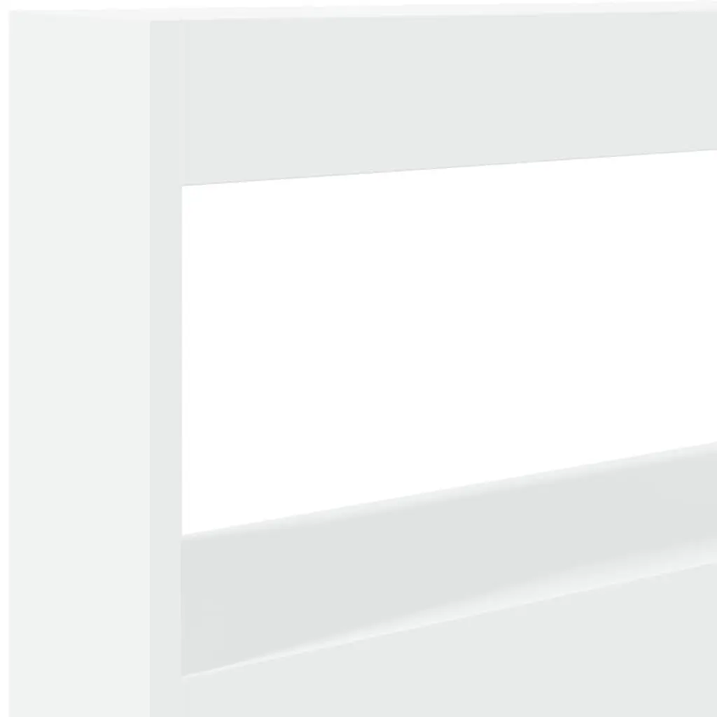 Headboard Cabinet RGB LED Lights White 100cm Modern Bedroom Storage