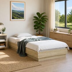 Comfortable and Reliable Bed Frame 90x190 cm Sonoma Oak