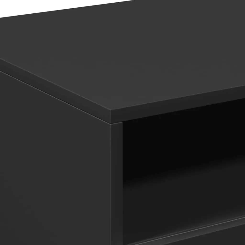 Coffee Table with RGB LED Lights Black Modern Living Room Accent Furniture