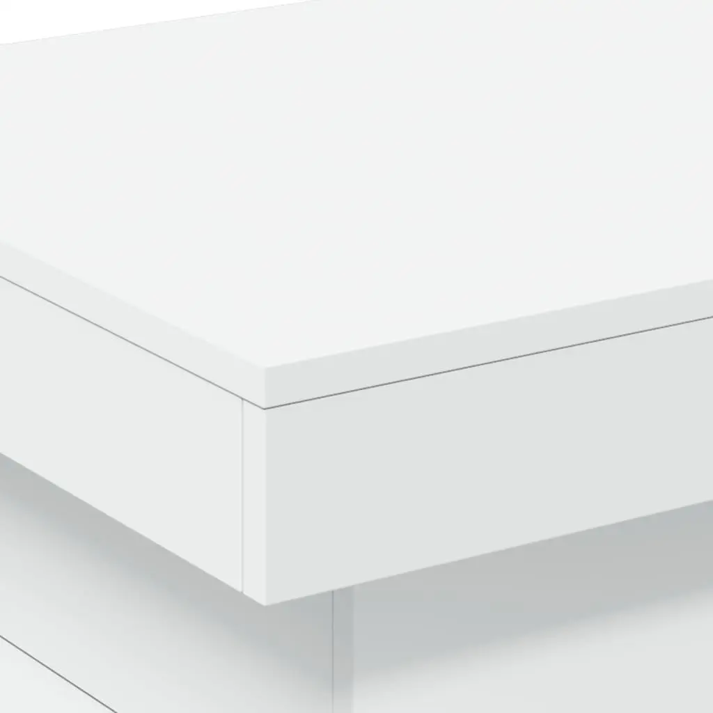Coffee Table RGB LED Lights Modern Living Room Accent White 50x50x40cm